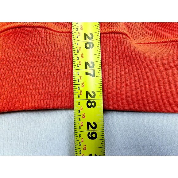 Faconnable Size Large Mens Orange Embroidered Chest Logo Pullover Crew Sweater - Picture 7 of 9